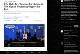 The U.S. is proposing to supply Ukraine with significantly less weaponry—only enough to &#039;bring the war to a conclusion,&#039; WSJ reports. 02-07-2025