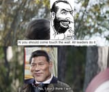 xi rejects touching the jew wall