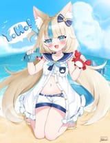 __sameko_saba_and_kaniki_indie_virtual_youtuber_drawn_by_heonemo_0412__sample-860ff4abb1f8578b054900d3e386c94b