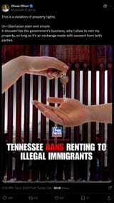 twitter tweet libertarian wants it to be legal to rent out to illegal immigrants
