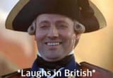 laugs in british