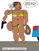 gta protagonist so manly she puts men to shame FUCKIN STRONG WAMMINS!!!