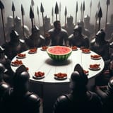 black knights feast chicken watermelo