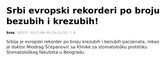 Srbi evropski rekorderi po broju bezubih i krezubih!