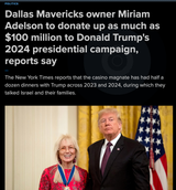 Miriam Adelson, Trump donor, Israel