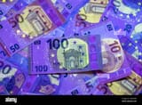 euro-currency-in-uv-light-protection-euro-in-uv-light-to-check-the-authenticity-of-the-money-2NDC9B0