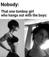 tomboy girl who hangs out