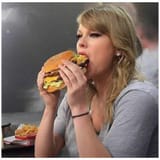 big boned tyler swift eating cheeseburger