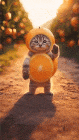 cat-orange-dance