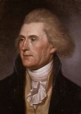 A 48-year-old Jefferson in 1791, in a portrait by Charles Willson Peale