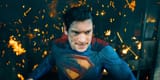 david-corenswet-as-superman-in-costume-coming-out-of-a-burning-blaze-in-superman-movie
