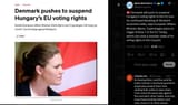 Denmark will push to suspend Hungary’s voting rights in the EU over its continued blocking of Ukraine’s accession talks, says 03-07-2025 Minister Bjerre