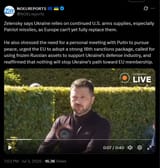 Zelensky says Ukraine relies on continued U.S. arms supplies, especially Patriot missiles, as Europe can&#039;t yet fully replace them. 03-07-2025