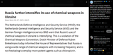 Dutch and German intelligence (MIVD, AIVD, and BND) say Russia is increasingly using chemical weapons in Ukraine, including deadly agents 04-07-2025 chloropicrin