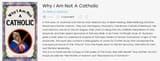 Why I Am Not A Catholic
