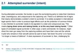 surrender