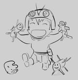 Buhanka playing with lancets