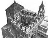 Penrose-stairs-or-M-C-Eschers-Ascending-and-descending-lithograph-of-1960