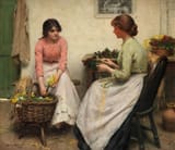 Comp. Edwin Harris (Birmingham, England 1855-1906 Cleeve Prior, England) Spring Flowers - oil on canvas (1903)-min