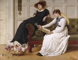 [Reding the Bible] The Language of Flowers, 1885 George Dunlop Leslie (1835 - 1921) 2