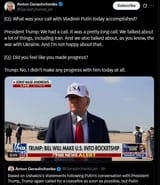 Q], What was your call with Vladimir Putin today accomplished 03-07-2025 President Trump, We had a call. It was a pretty long call, No, I didn&#039;t make any progress HD