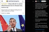 Foreign Minister of China Wang Yi reportedly told Kaja Kallas that Beijing cannot afford a Russian loss in Ukraine because it fears the United States 04-07-2025 Beijing, SCMP