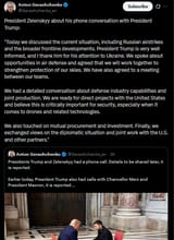 President Zelenskyy about his phone conversation with President Trump 04-07-2025 &#039;Today we discussed the current situation, including Russian airstrikes&#039;
