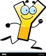 a-cartoon-illustration-of-a-letter-y-running-and-smiling-HXJ5H6