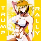 maga trump rally fit anime girl abs