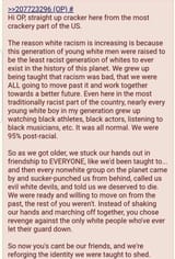 Whites can&#039;t be friends w blacks anymore