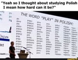 Variations of the word play in Polish