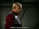 i can live with it sisko says after he drinks and drives the uss defiant and accidently fires quantum torpedos at a colony