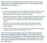 b-2 bomber attack planned 2+ years in advance