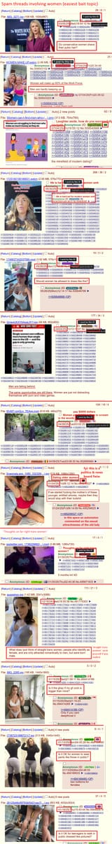 general female spam threads women