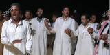 Hundreds of Siwan people form a circle (zikr) of peace and forgiveness, marking the annual Siyaha Peace Festival of Siwa Oasis