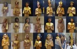 Tutankhamun painted wooden figurines