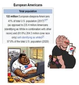 white americans 56% white