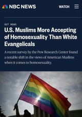 Muslims love gays, White Christians not