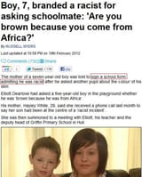 sign a school form admitting he was racist