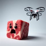 meatcube afraid of drone