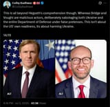 ColbyBadhwar 20-07-2025 This is all beyond Hegseth&#039;s comprehension though. Whereas Bridge and Vought are malicious actors, deliberately sabotaging both Ukraine, DoD