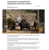 Israel to expand Golan Heights settlements after fall of Assad