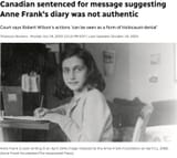 anne frank diary ballpoint pen holohoax canada judge jail
