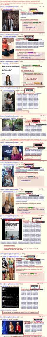 low effort spam threads about women