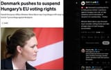 Denmark is pushing the EU to fully pursue Article 7 sanctions against Hungary over rule-of-law violations and its blockade of Ukraine’s EU membership 03-07-2025 Politici