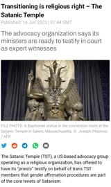 Satanists pro tranny same as atheists jews pagans
