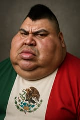 Soyjak Beanermutt Meximutt Mexican Mexico beaner mutt indio cholo spic wetback Latinx Braptinx brap brapper fat ugly goblin orc abomination high cheekbones AI gemerald