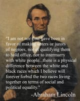Lincoln against making jurors and voters of negroes