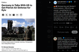 Germany has sent Ukraine 3 Patriot systems—25% of its own arsenal—exceeding the U.S. contribution, Bloomberg 05-07-2025 Berlin talks with Washington