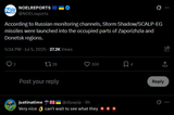 According to Russian monitoring channels, Storm Shadow-SCALP-EG missiles were launched into the occupied parts of Zaporizhzia and Donetsk 05-07-2025